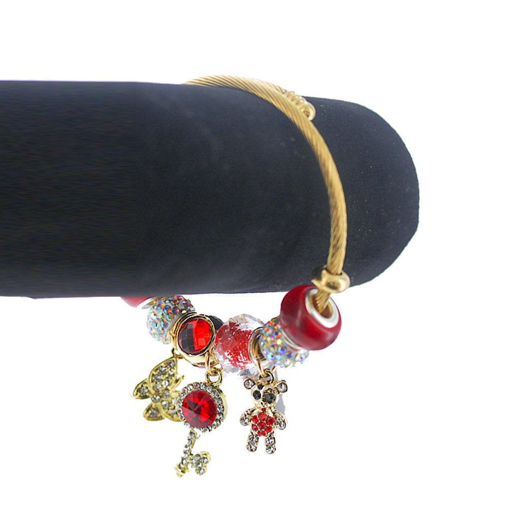 Pulsera con dije de oso de peluche BRS 1297