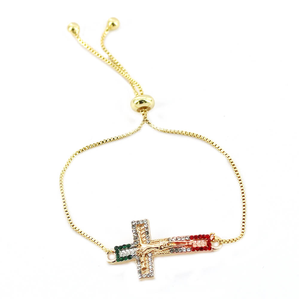 Pulsera Cruz Ajustable BRS 1308