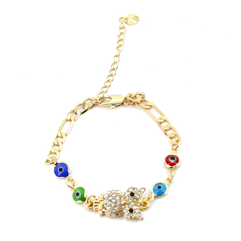 Owl Evil Eye Bracelet BRS 1312 M