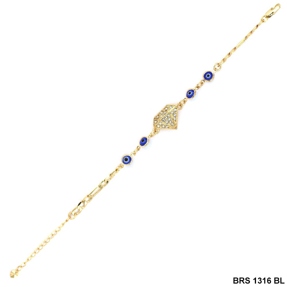 Pulsera de diamantes Evil Eye BRS 1316 BL