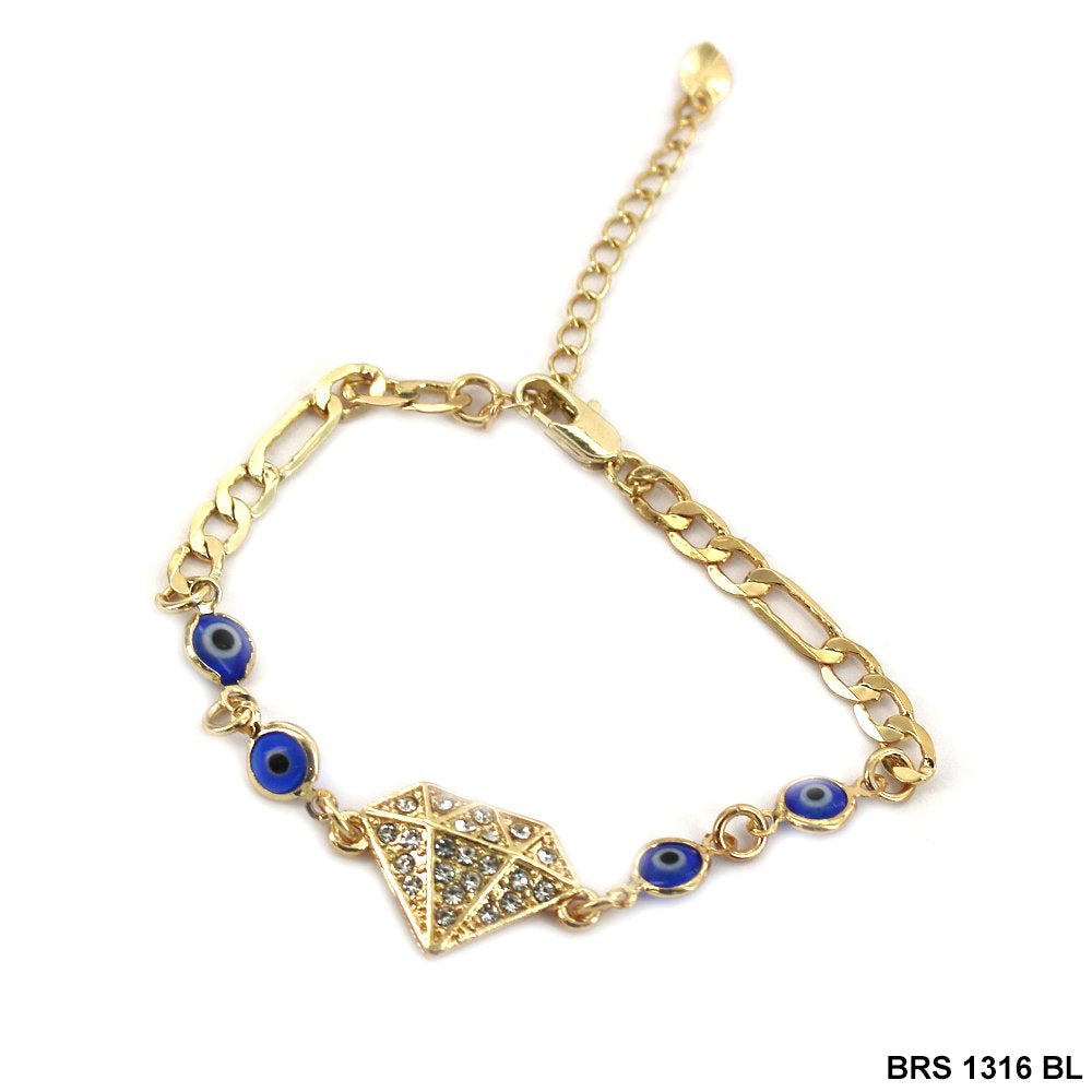 Pulsera de diamantes Evil Eye BRS 1316 BL