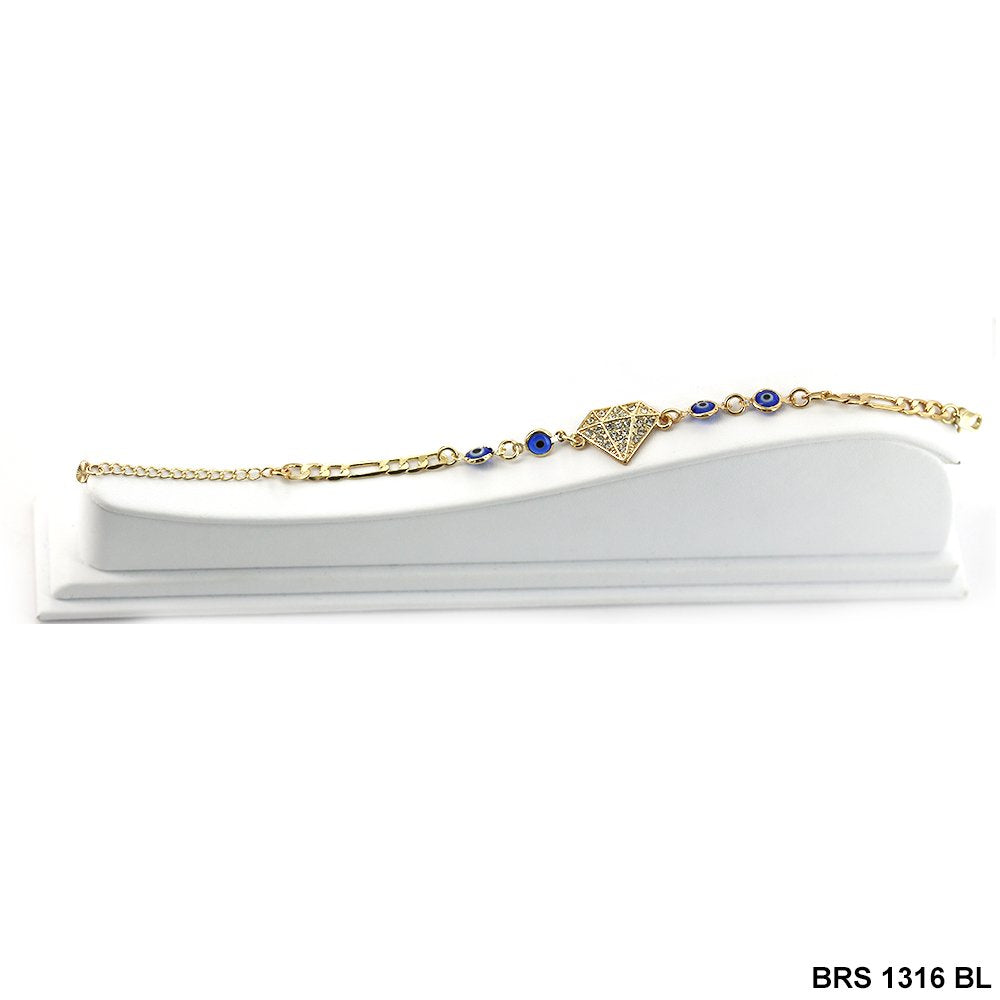 Pulsera de diamantes Evil Eye BRS 1316 BL