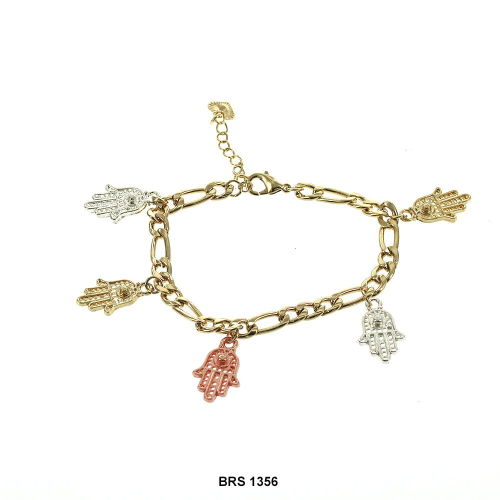 Pulsera Fígaro Mano Hamsa BRS 1356