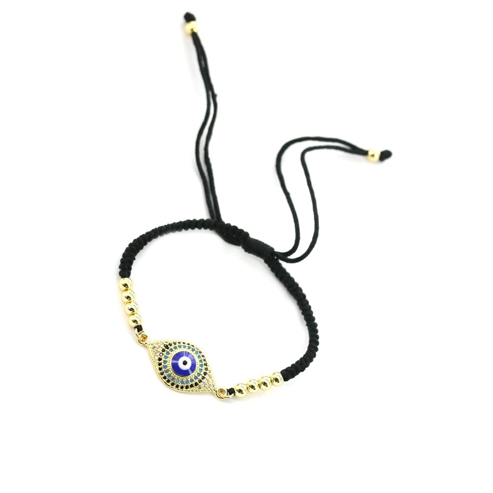 Evil Eye Thread Bracelet BRS 1367 BK