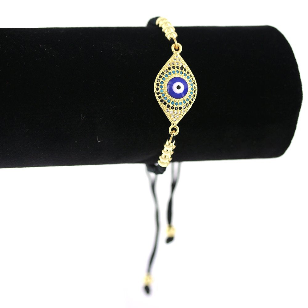 Evil Eye Thread Bracelet BRS 1367 BK