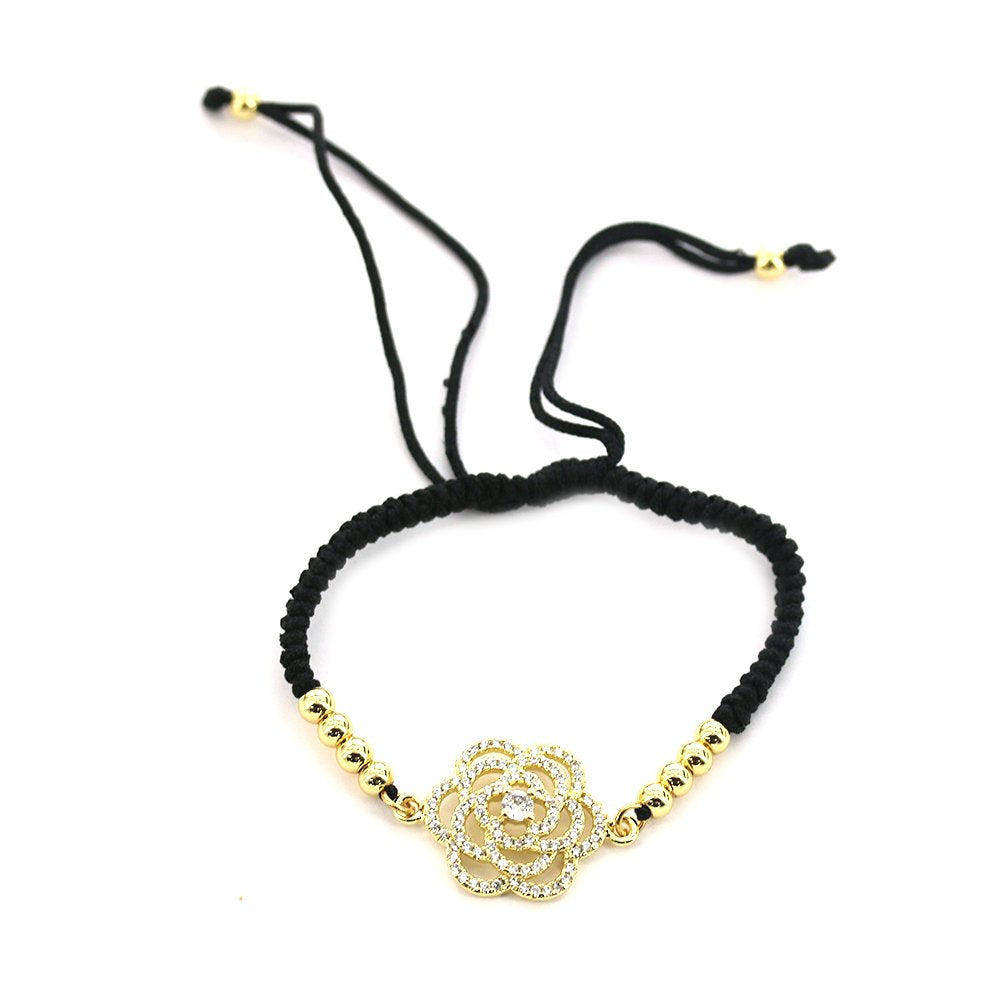 Pulsera Hilo Flor BRS 1372 BK