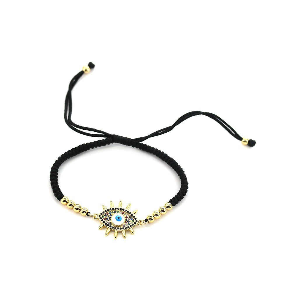 Evil Eye Thread Bracelet BRS 1377 BK