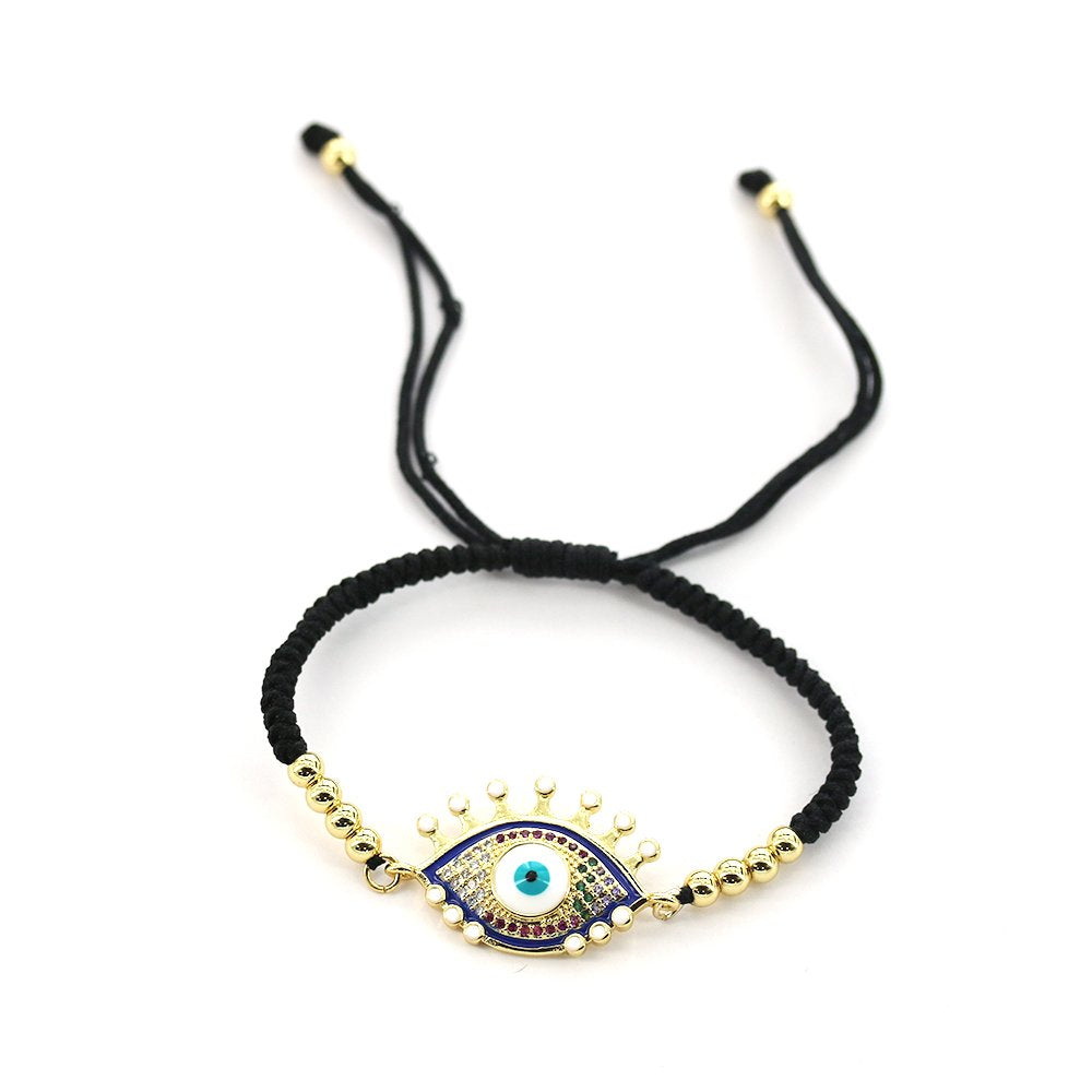 Evil Eye Thread Bracelet BRS 1379 BK