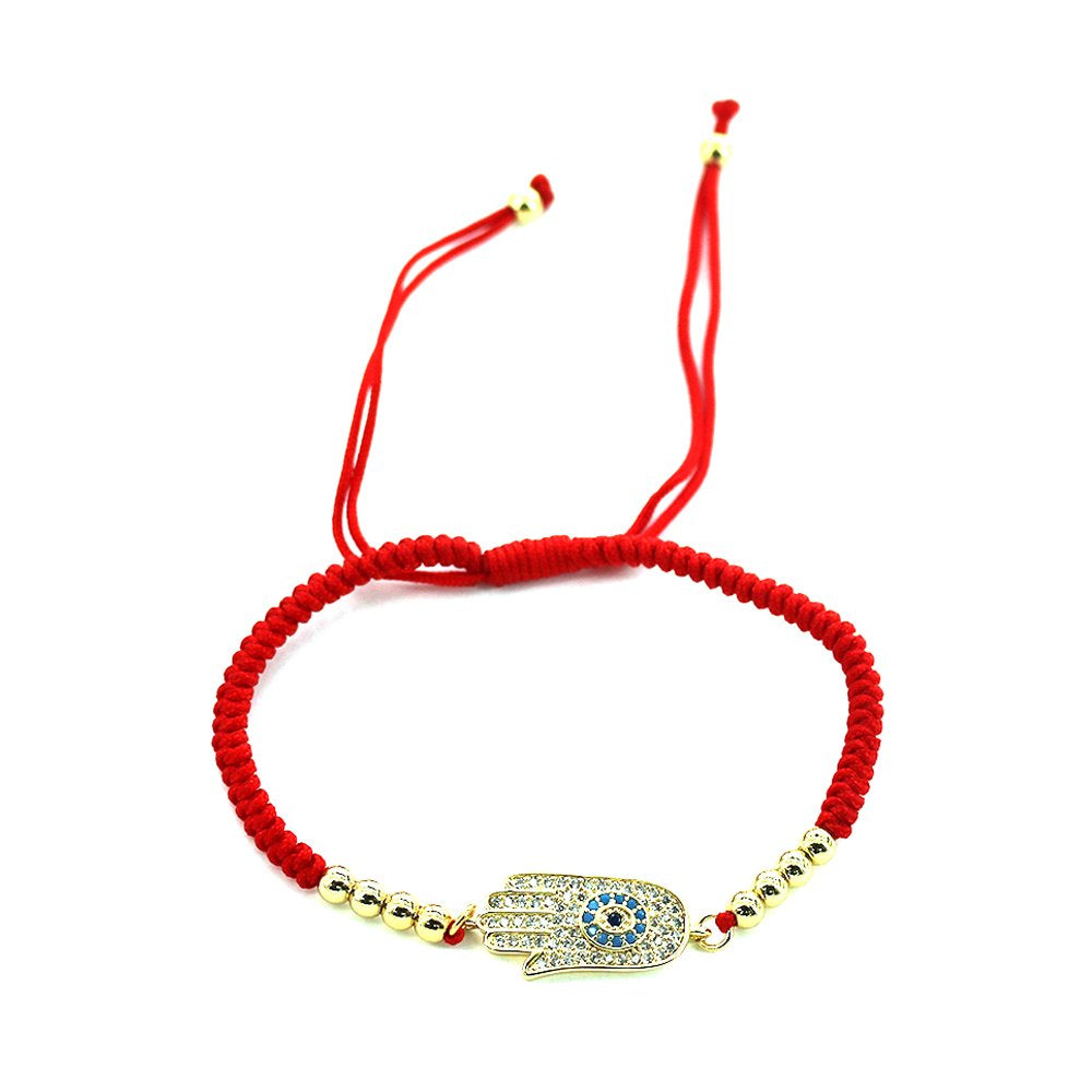 Hamsa Hand Thread Bracelet BRS 1380 R