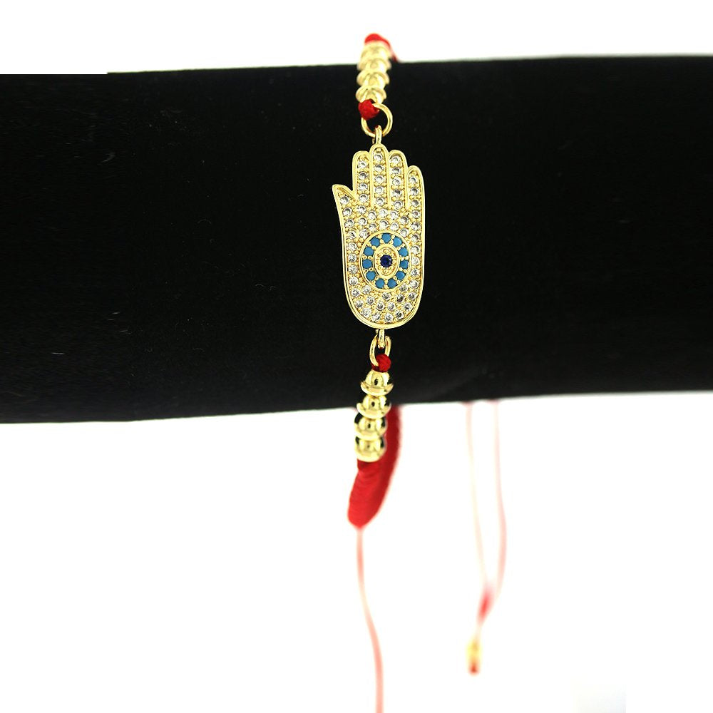 Hamsa Hand Thread Bracelet BRS 1380 R