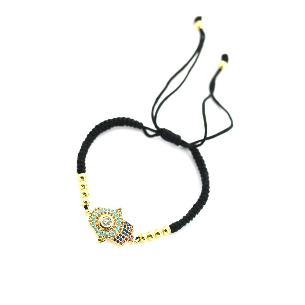 Pulsera Hilo Mano Hamsa BRS 1389 BK