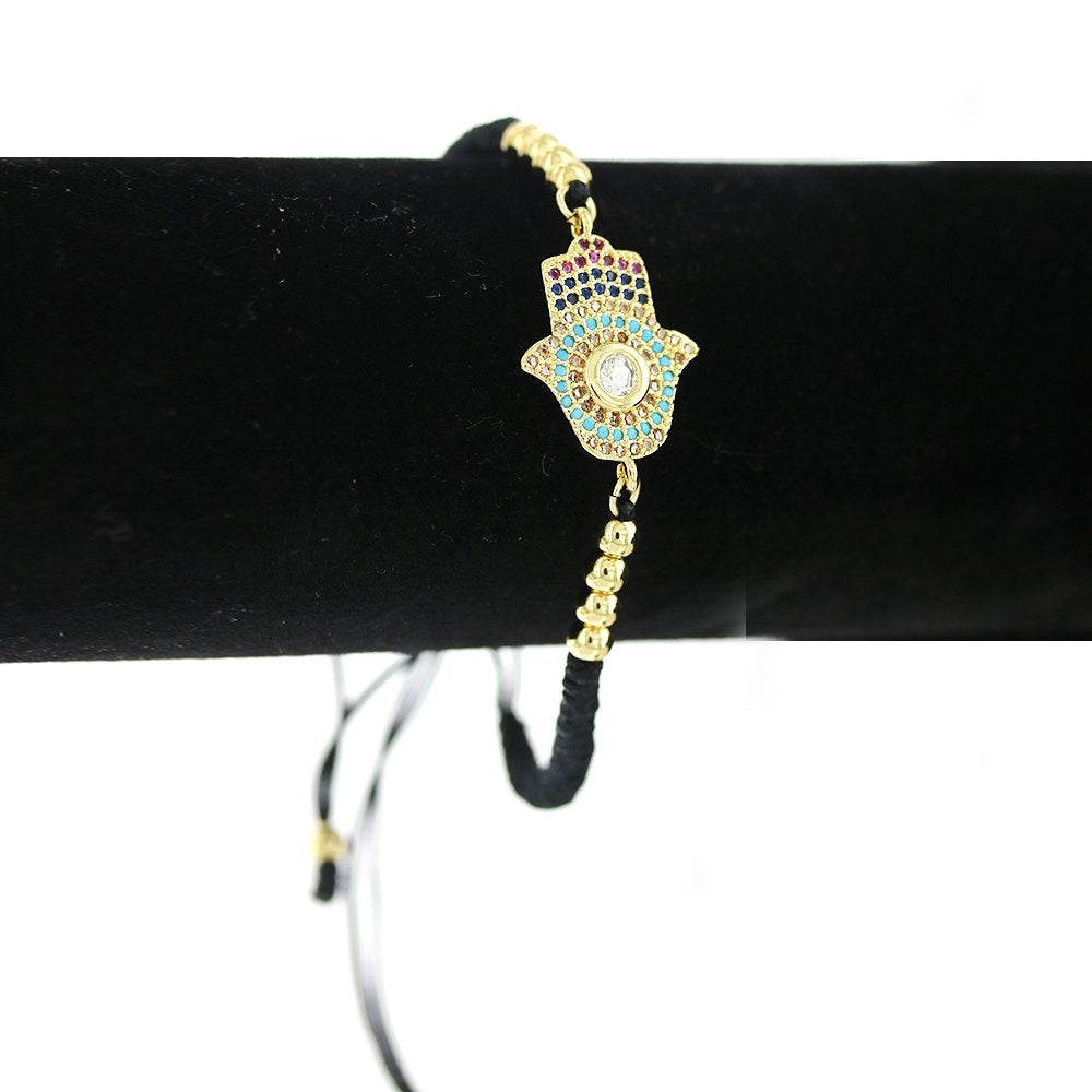 Pulsera Hilo Mano Hamsa BRS 1389 BK