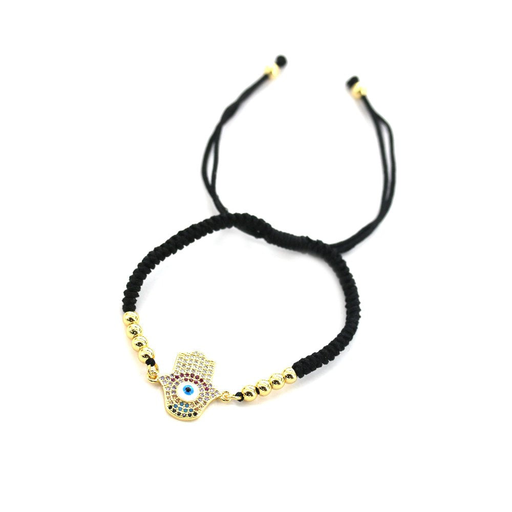 Pulsera Hilo Mano Hamsa BRS 1390 BK