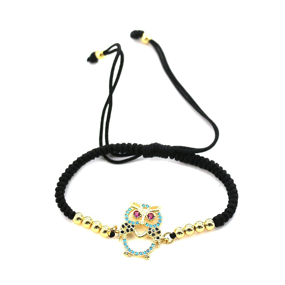 Owl Thread Bracelet BRS 1396 BK