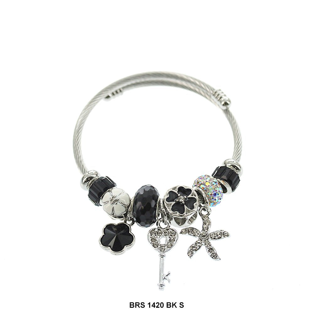 Charms colgantes Pulsera que se puede abrir BRS 1420 S BK