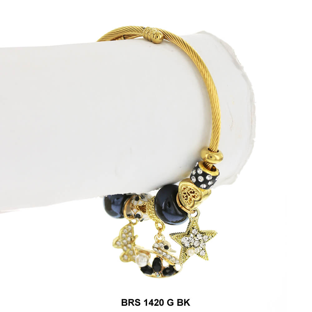 Charms colgantes Pulsera que se puede abrir BRS 1420 G BK