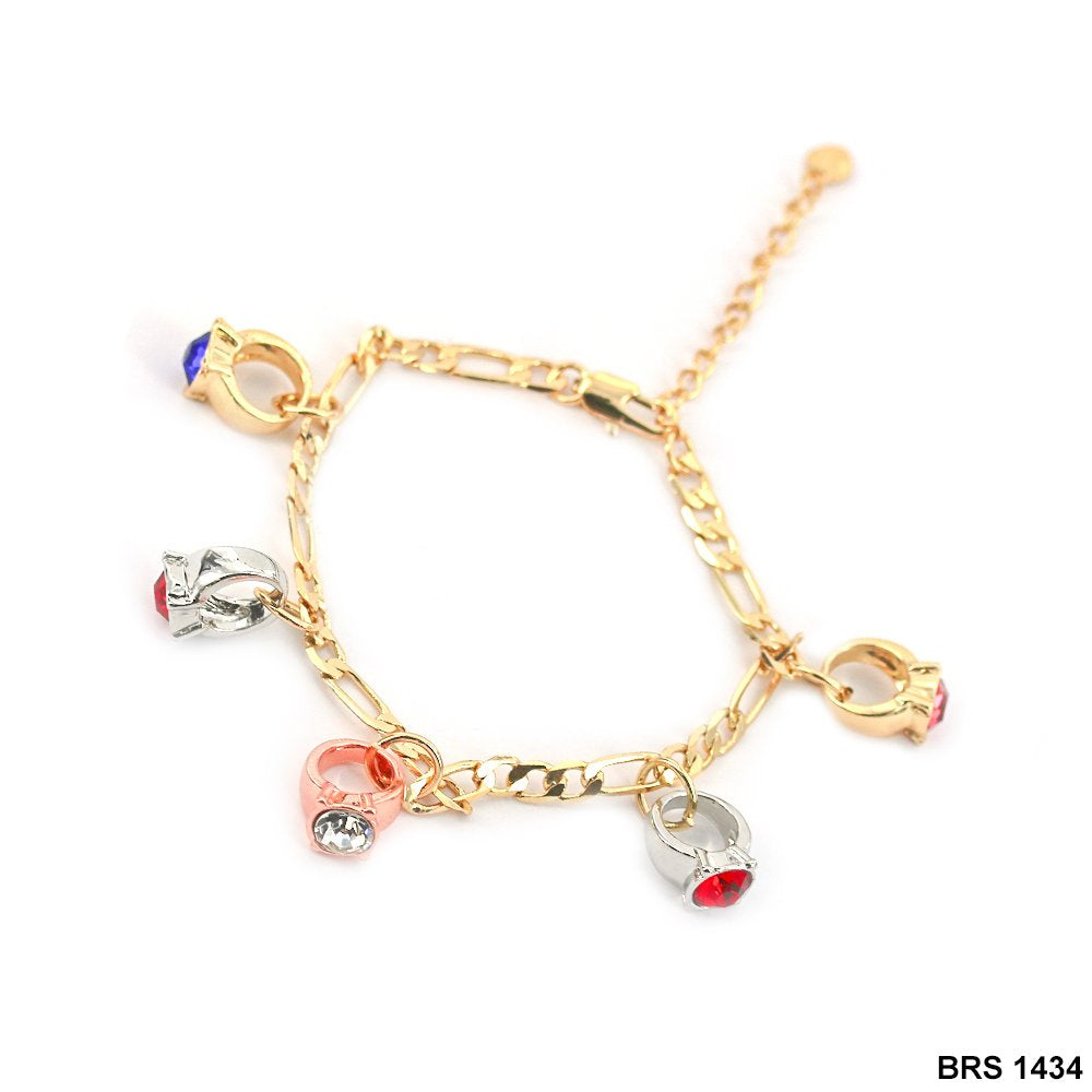 Pulsera Figaro Anillos de Colores BRS 1434