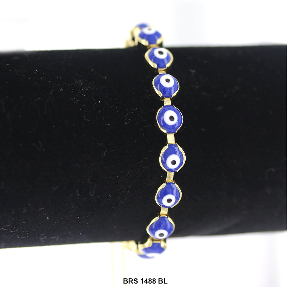 Evil Eye Adjustable Bracelet BRS 1488 BL