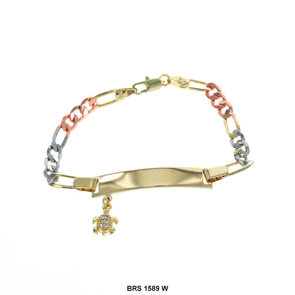 Turtle Charmed ID Bracelet BRS 1589 W