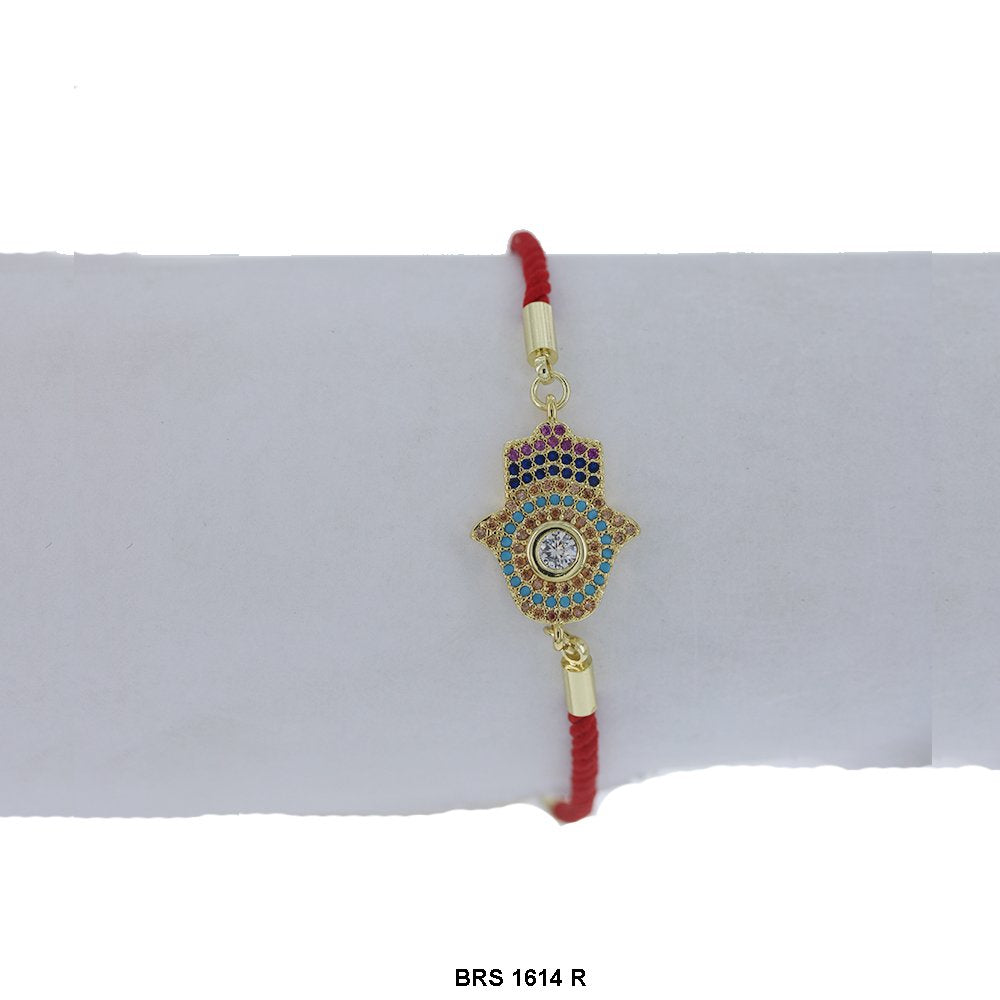 Hamsa Hand Thread Bracelet BRS 1614 R