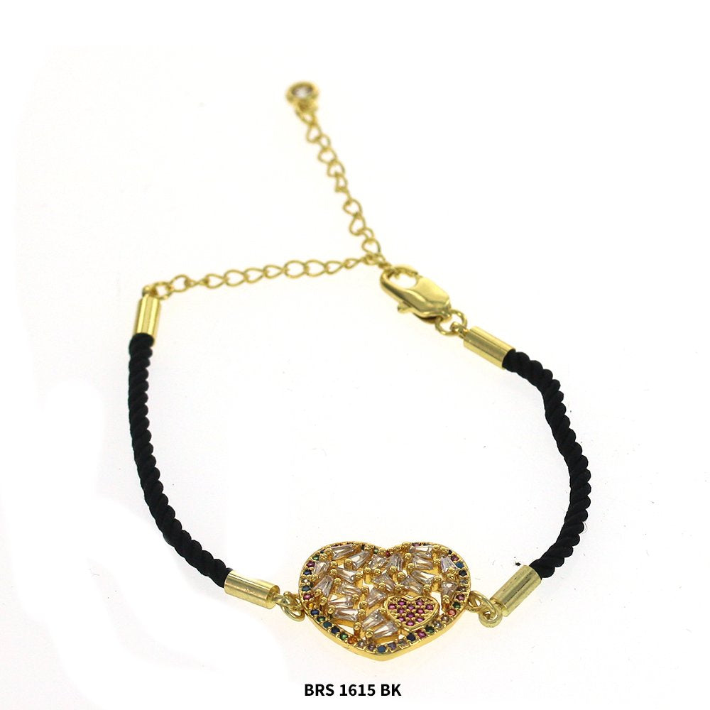 Pulsera Corazón Hilo BRS 1615 BK