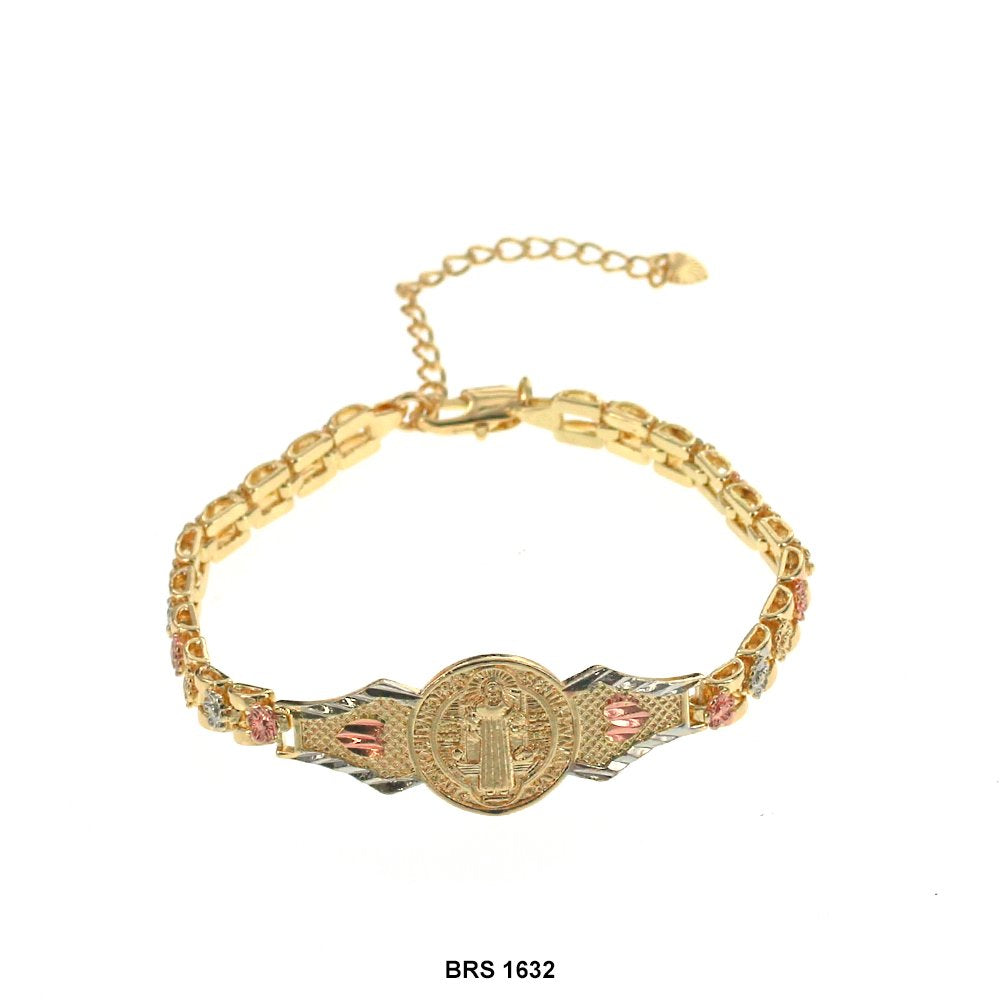 San Benito Medallion Tri Color Bracelet BRS 1632