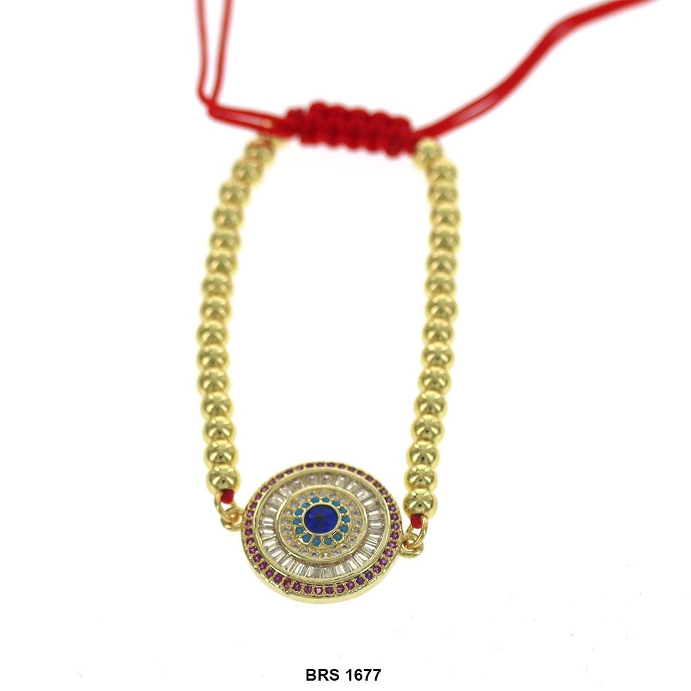 Pulsera Ajustable Evil Eye Hilo Y Cuentas BRS 1677