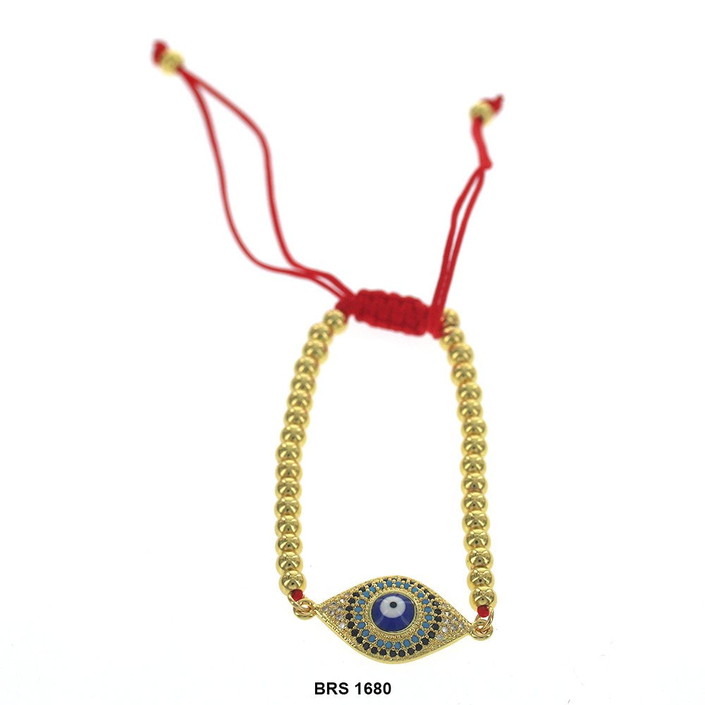 Pulsera Ajustable De Hilo Y Abalorios Evil Eye BRS 1680