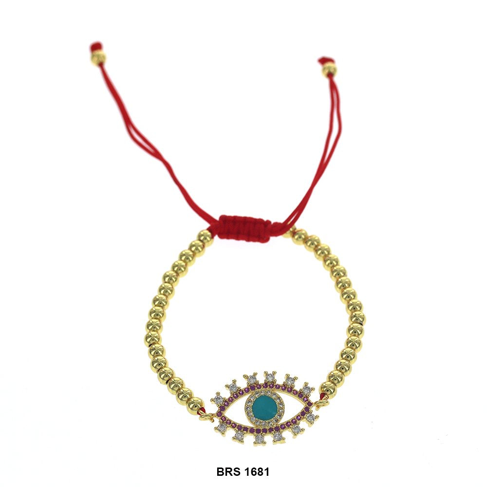 Pulsera Ajustable Evil Eye Hilo Y Cuentas BRS 1681