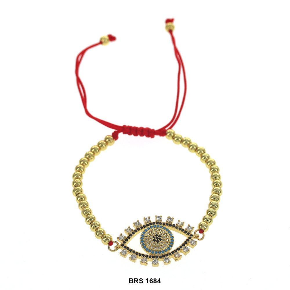 Pulsera Ajustable Evil Eye Hilo Y Cuentas BRS 1684