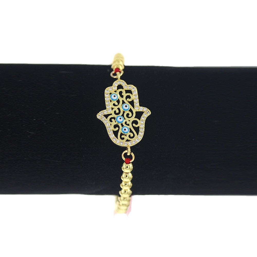 Hamsa Hand Beads And Threads Bracelet BRS 1751