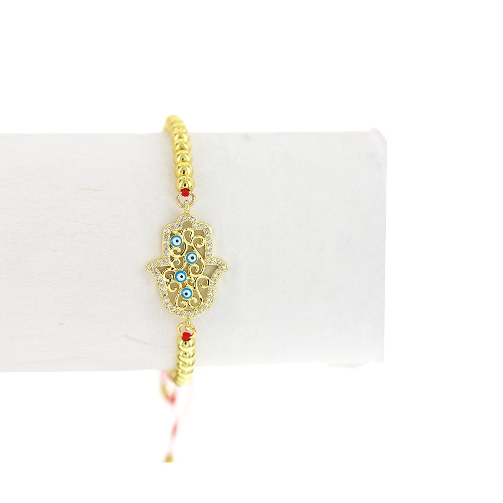 Hamsa Hand Beads And Threads Bracelet BRS 1751