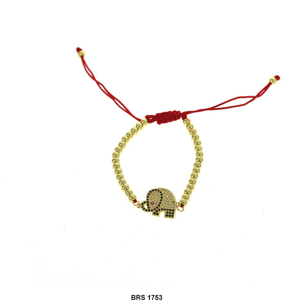 Pulsera Elefante Abalorios E Hilos BRS 1753