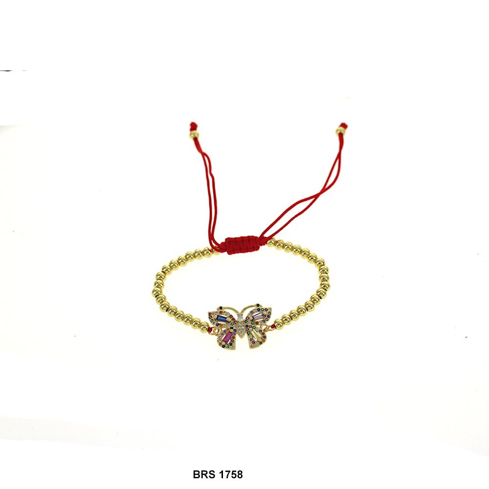 Pulsera Cuentas E Hilos Mariposa BRS 1758