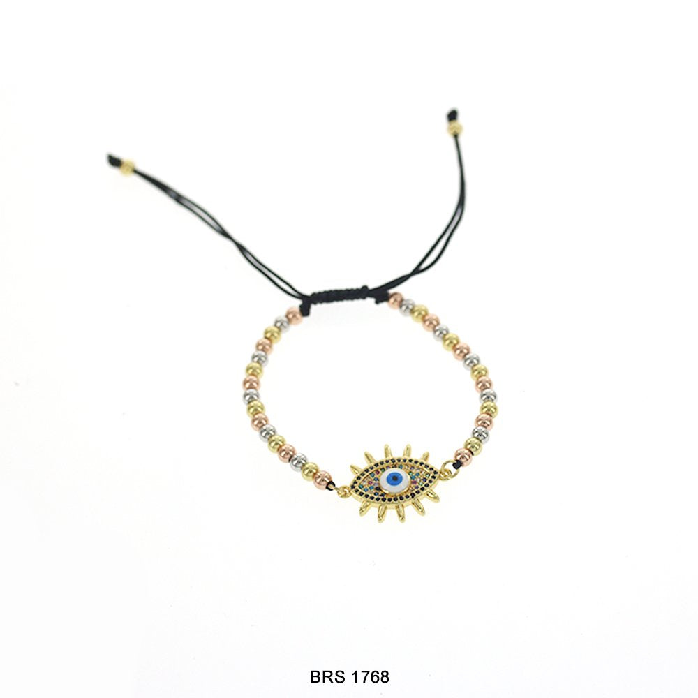 Evil Eye Beads And Threads Bracelet BRS 1768