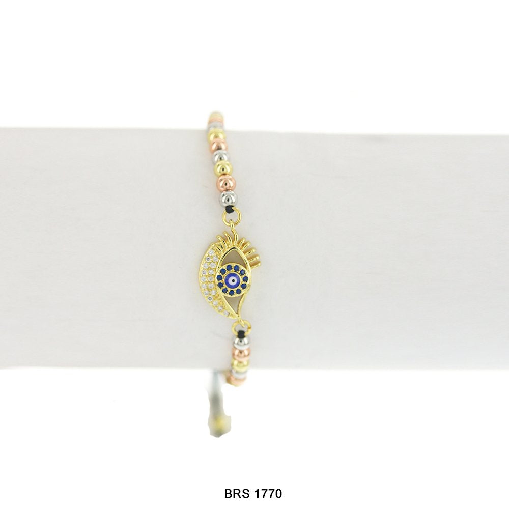 Evil Eye Beads And Threads Bracelet BRS 1770