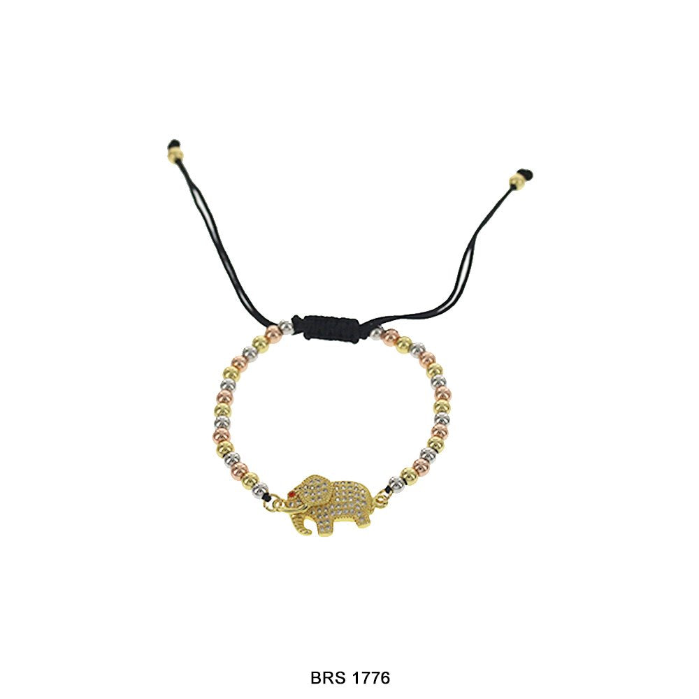 Pulsera Elefante Abalorios E Hilos BRS 1776