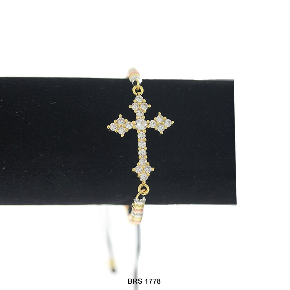 Pulsera Cruz Cuentas E Hilos BRS 1778