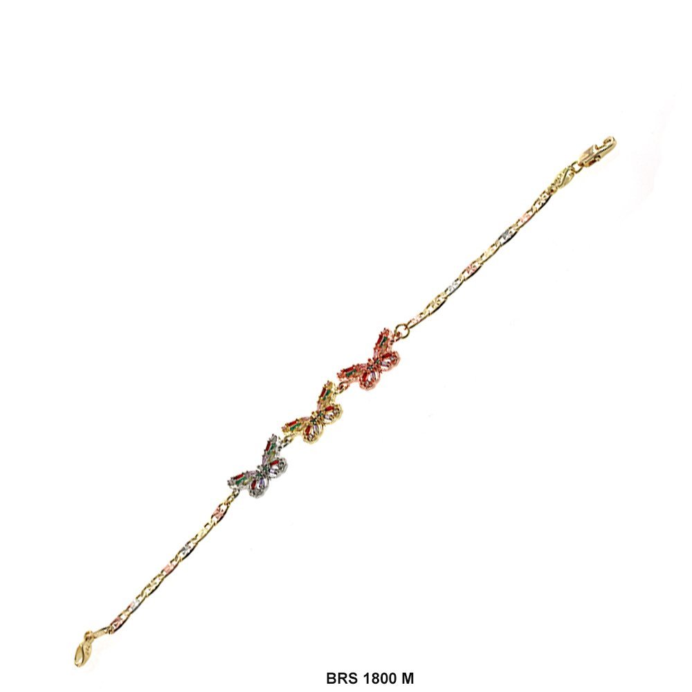 Butterfly Tri Color Bracelet BRS 1800 M