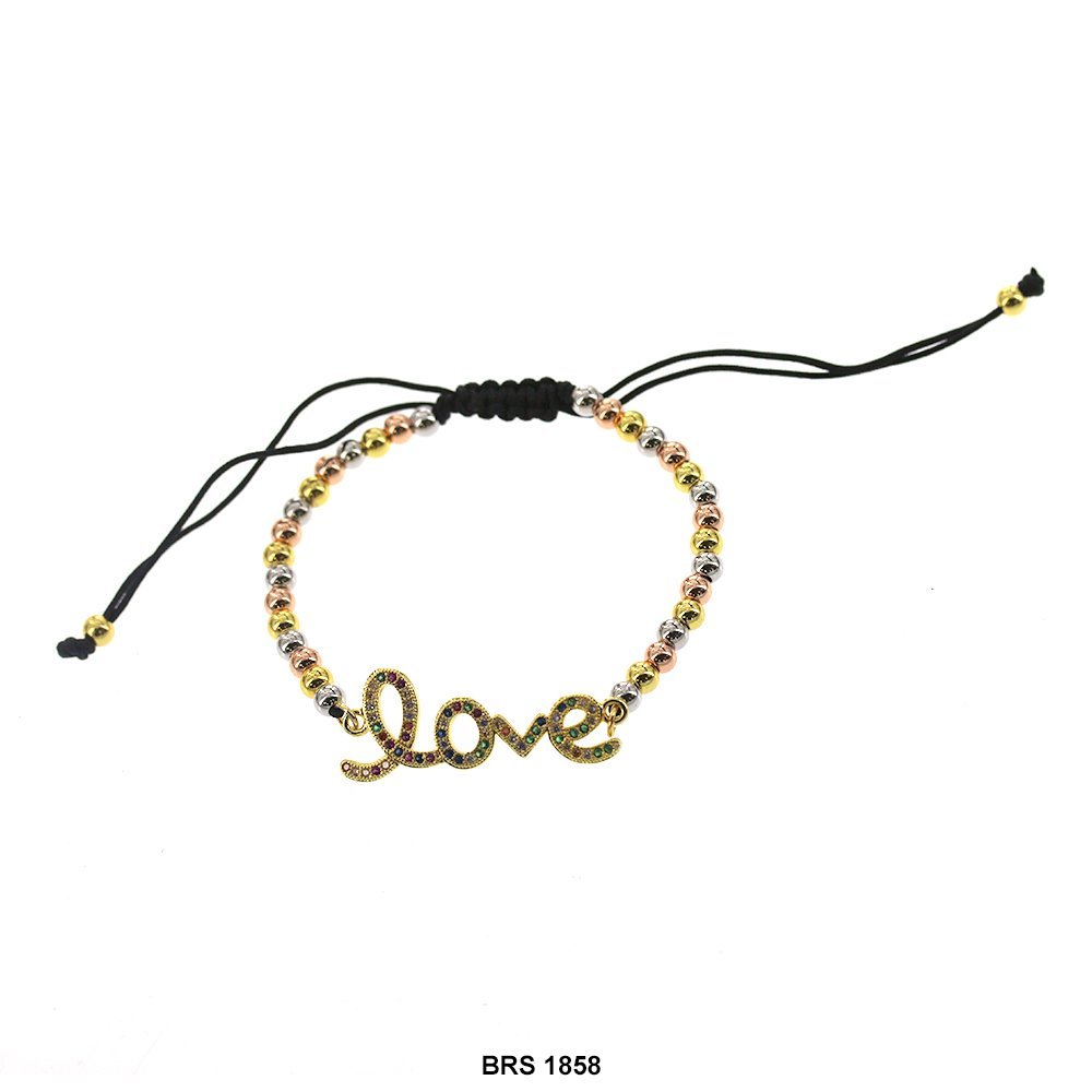 Pulsera Ajustable Love Thread And Beads BRS 1858