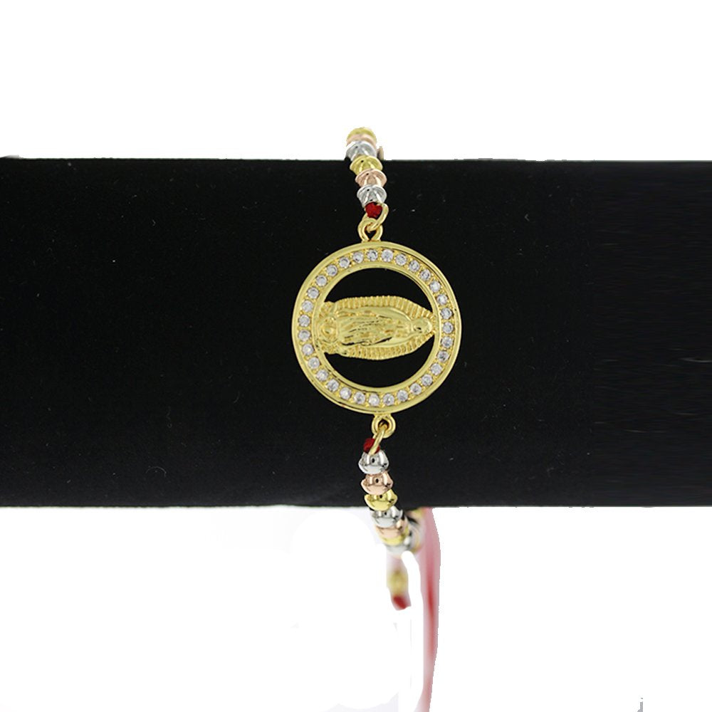 Pulsera Ajustable Guadalupe Hilo Y Cuentas BRS 1866