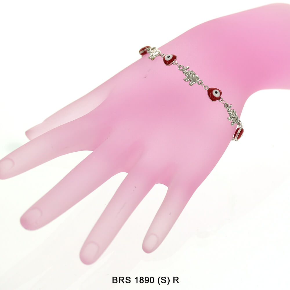 Pulsera Elefante Con Corazón Mal De Ojo BRS 1890 (S) R