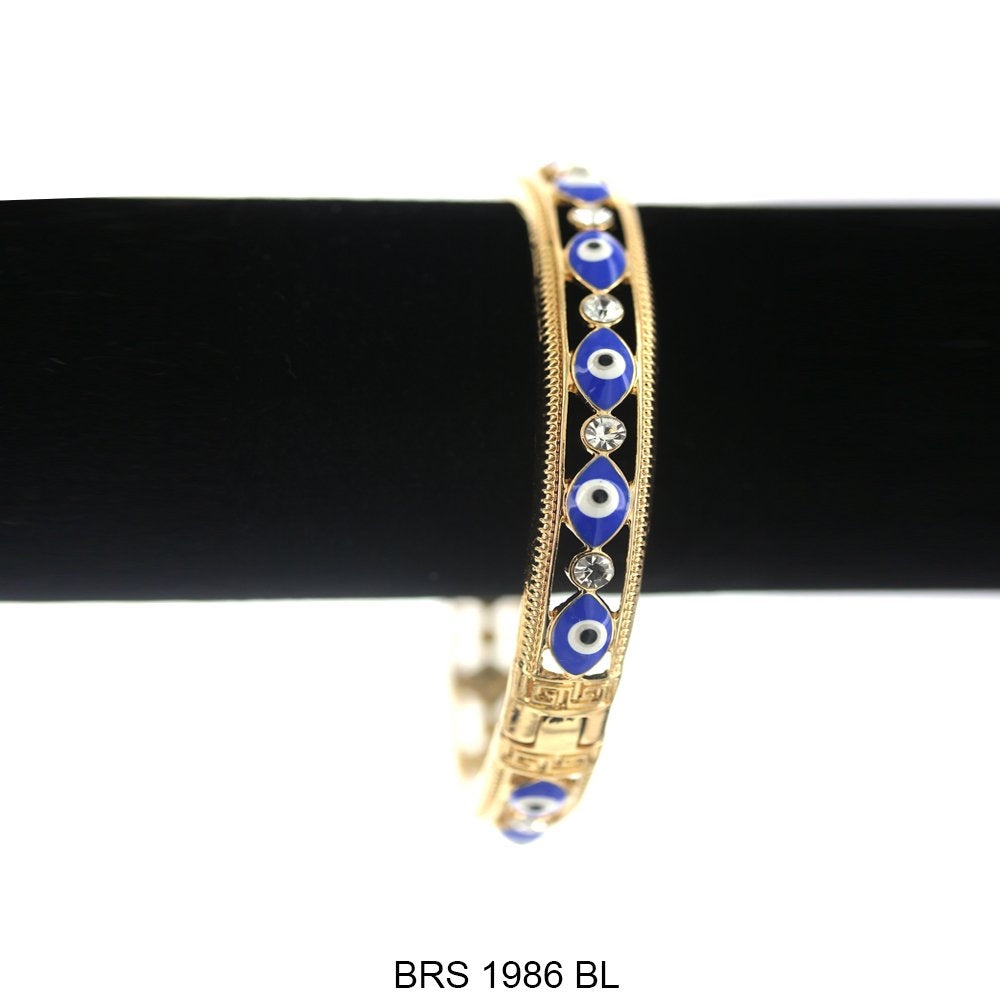 Evil Eye Bangle Bracelet BRS 1986 BL