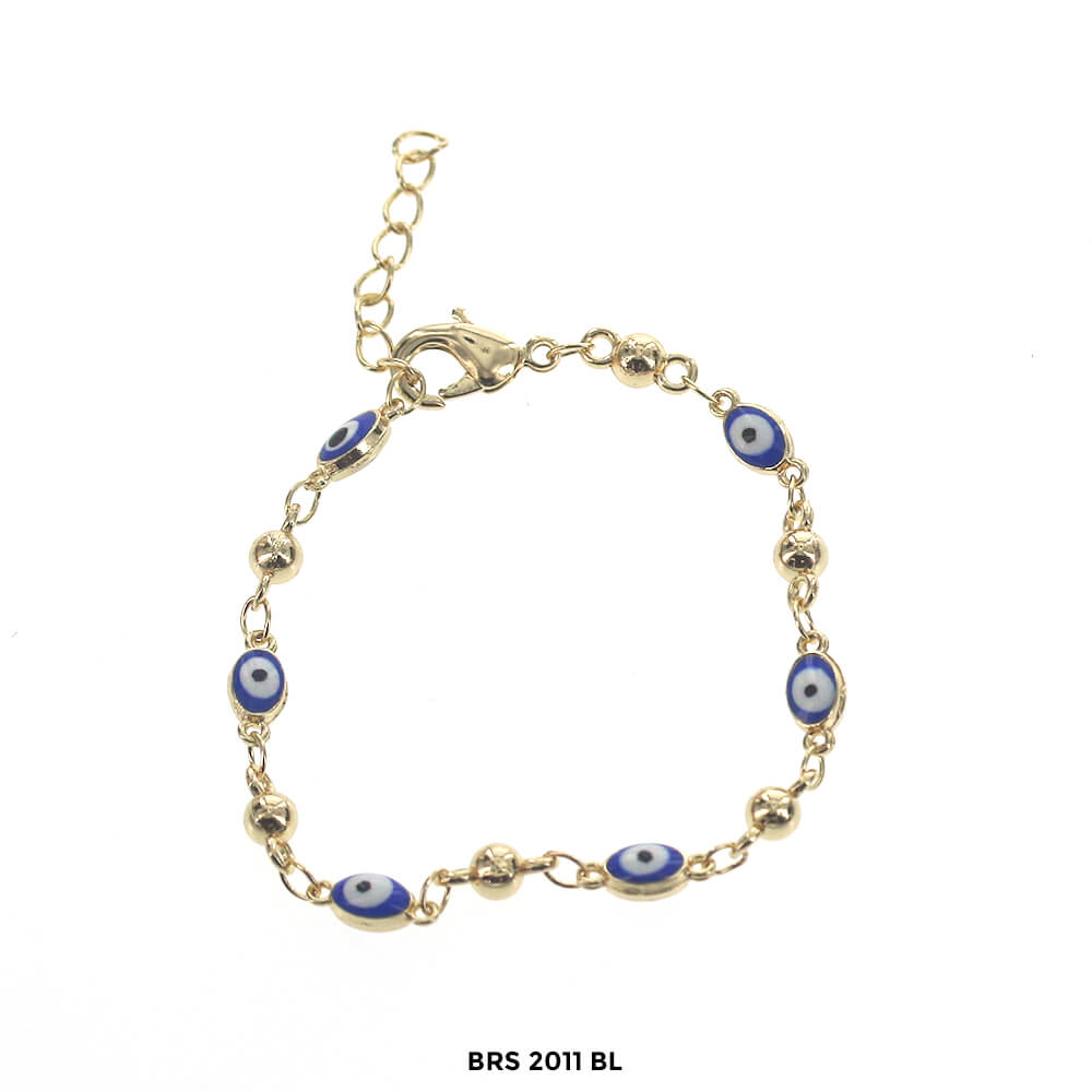 Kids Oval Evil Eye Bracelets BRS 2011 BL