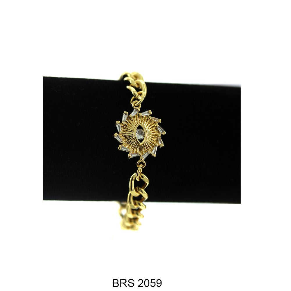 Pulsera Ajustable Cadena Mal de Ojo BRS 2059