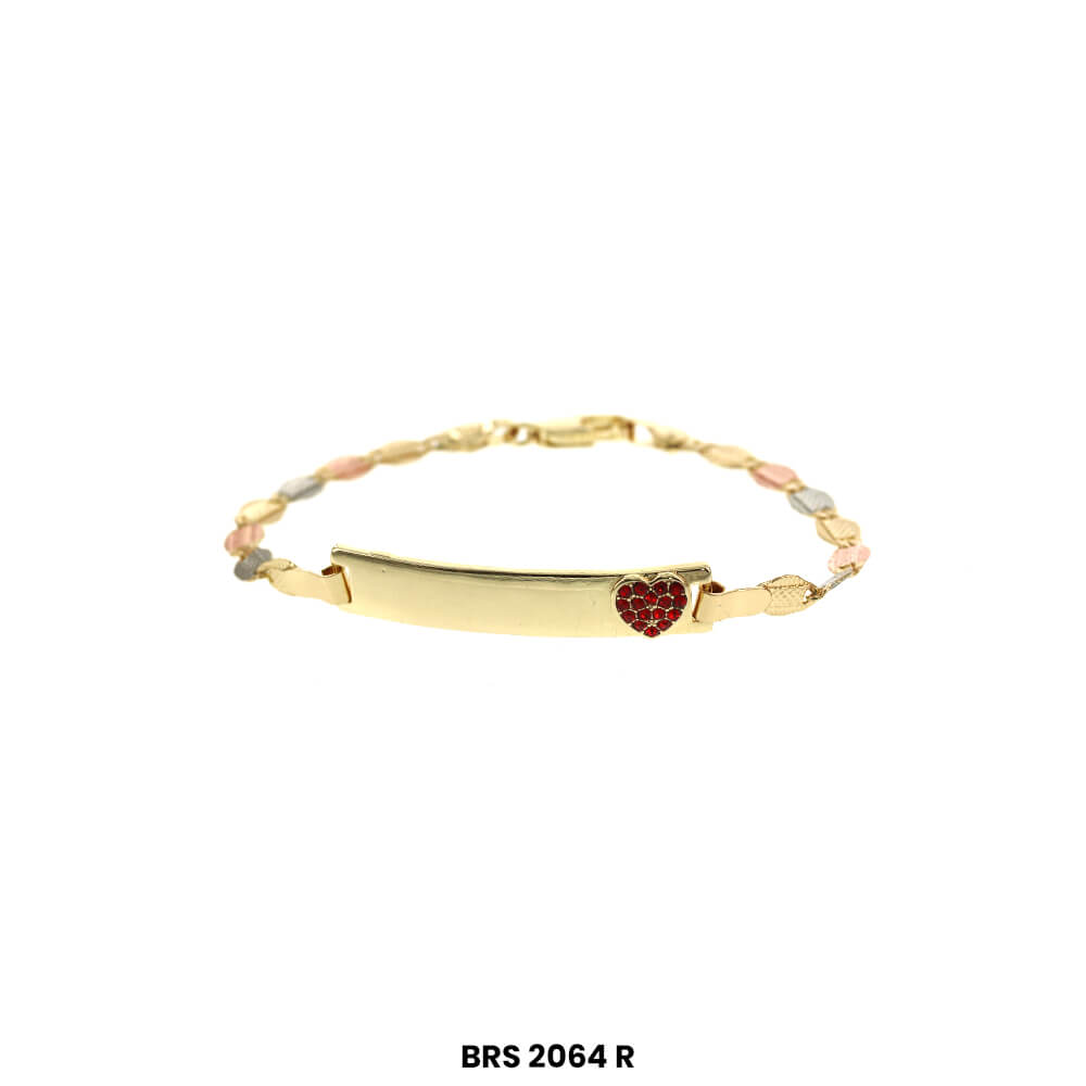 Pulsera Corazón Tricolor BRS 2064 R