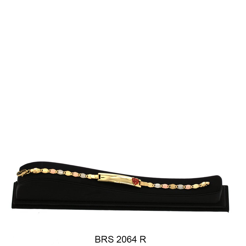 Pulsera Corazón Tricolor BRS 2064 R