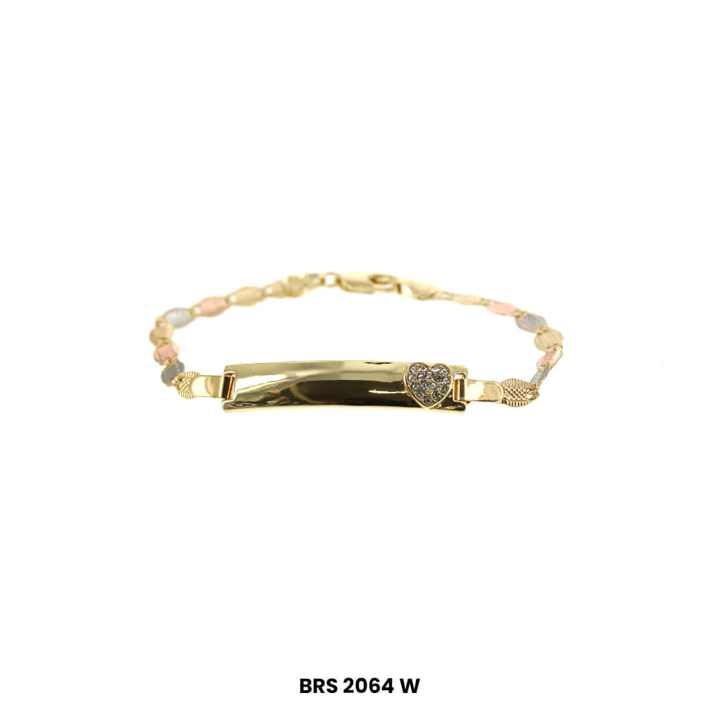 Pulsera Corazón Tricolor BRS 2064 W