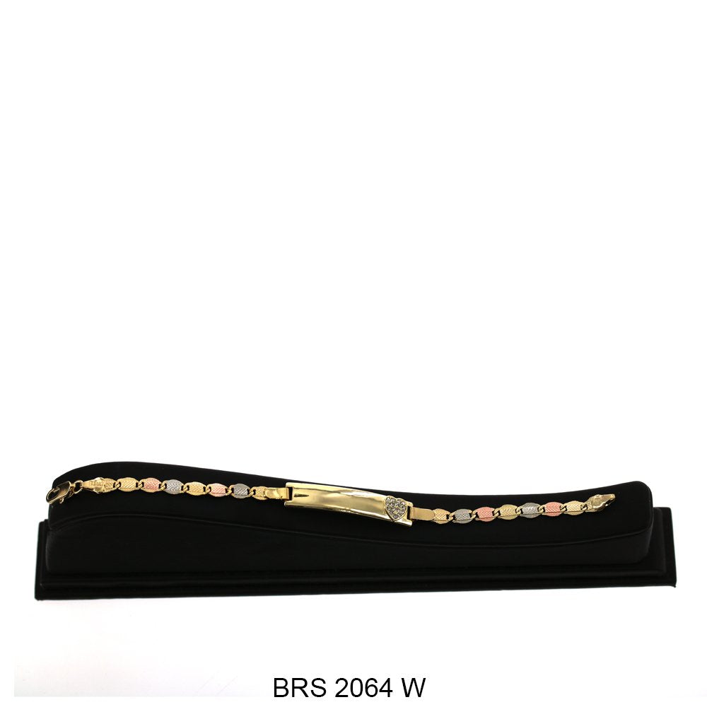 Pulsera Corazón Tricolor BRS 2064 W