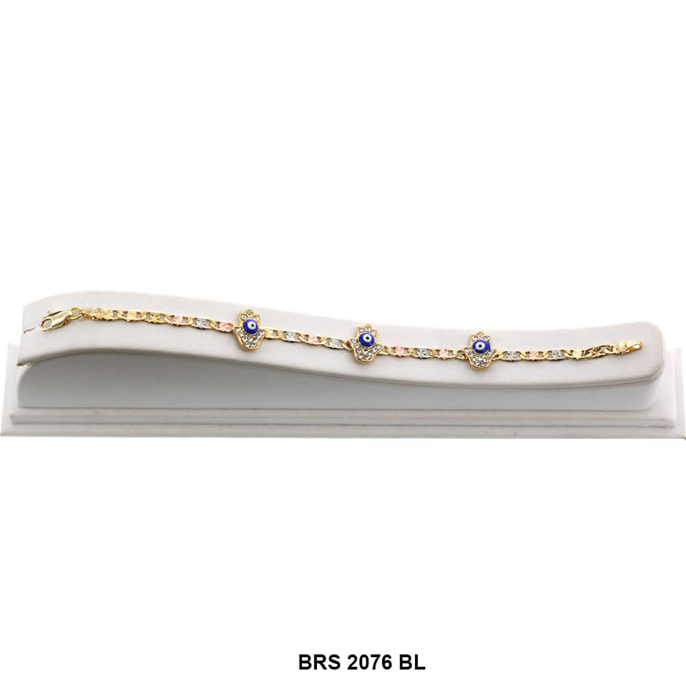 Evil Eye Tri Color Bracelet BRS 2076 BL